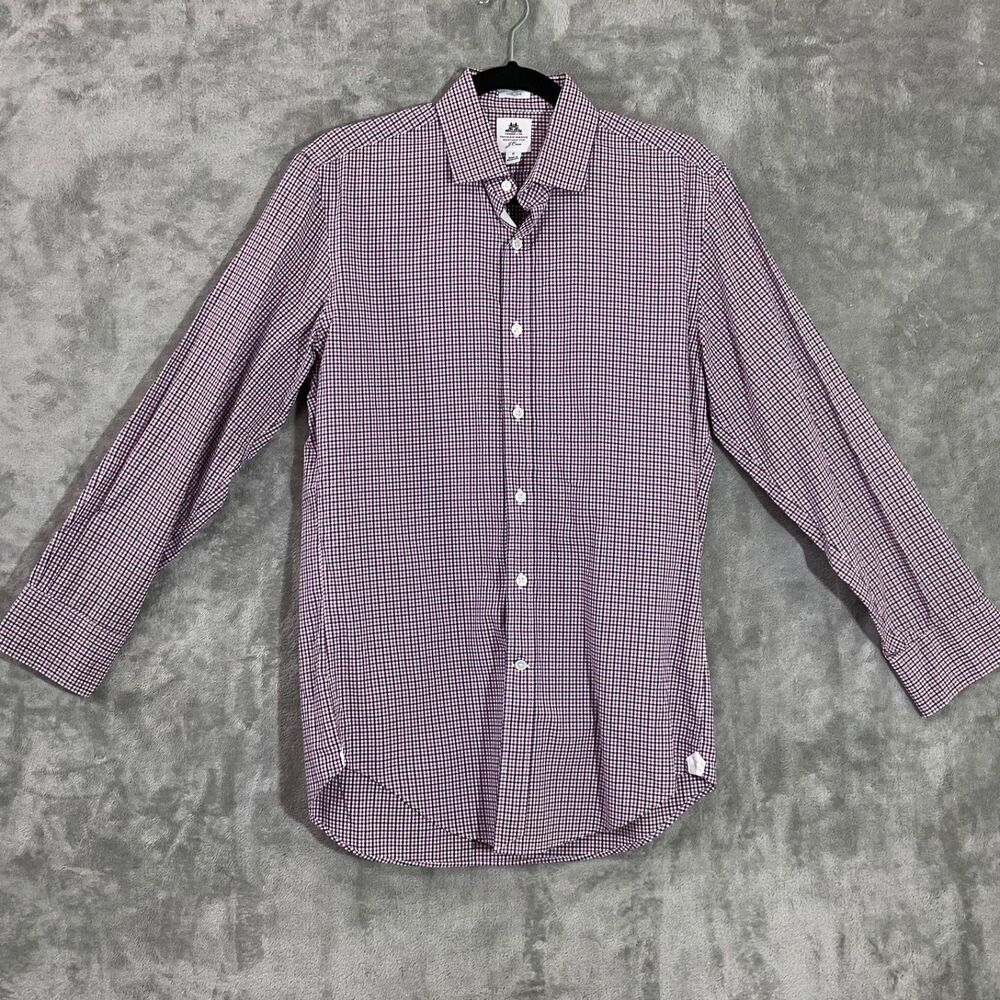 Thomas Mason for J.Crew Ludlow Men’s Dress Shirt micro Check Size S Small